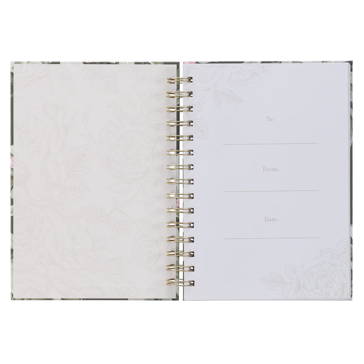 Everything Beautiful Green Wreath Spiral Journal