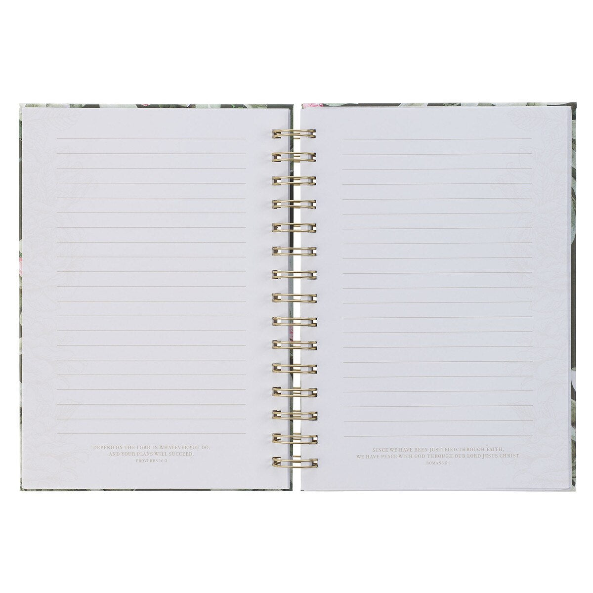 Everything Beautiful Green Wreath Spiral Journal