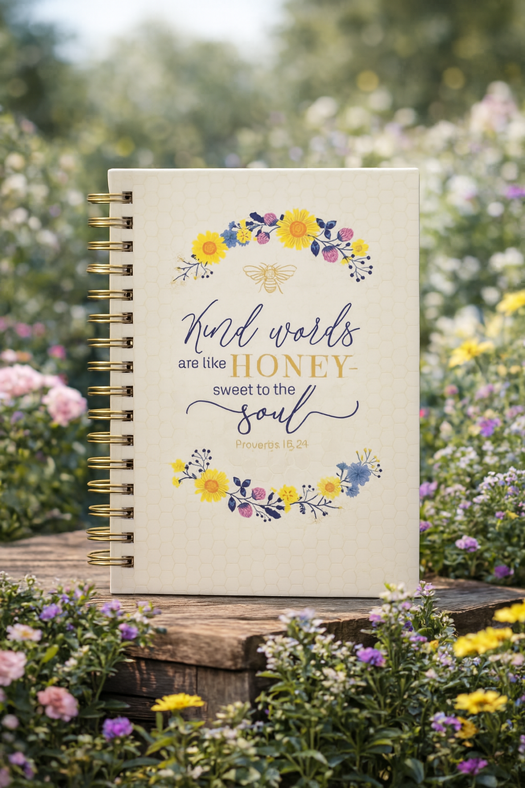 Kind Words Are Like Honey Spiral Journal - Proverbs 16:24