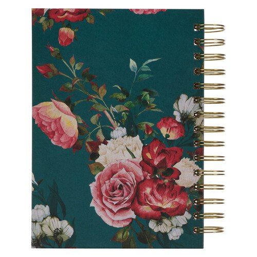 All Things are Possible Teal Tourmaline Spiral Journal - Matthew 19:26
