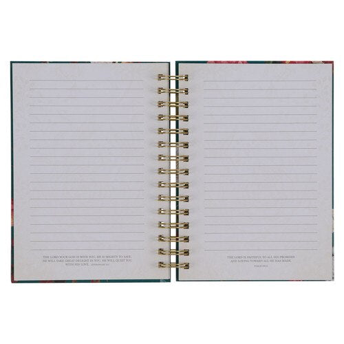 All Things are Possible Teal Tourmaline Spiral Journal - Matthew 19:26
