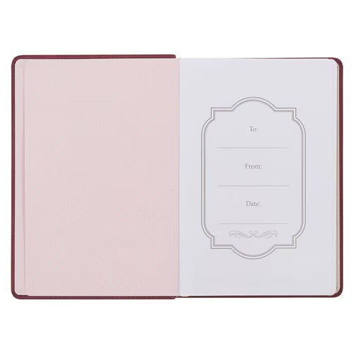 Things Are Possible Burgundy Faux Leather Classic Journal - Matthew 19:26