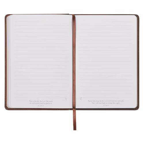 Amazing Grace Brown Crown of Thorns Classic Faux Leather Journal - Isaiah 53:3