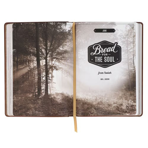 Christian Devotional Journal - Bread for the Soul Brown Faux Leather Devotional