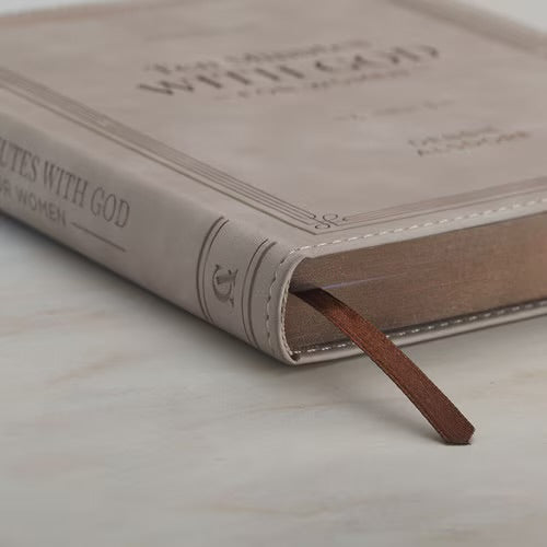 Christian Devotional Journal for Women - Ten Minutes with God for Women Taupe Faux Leather Daily Devotional