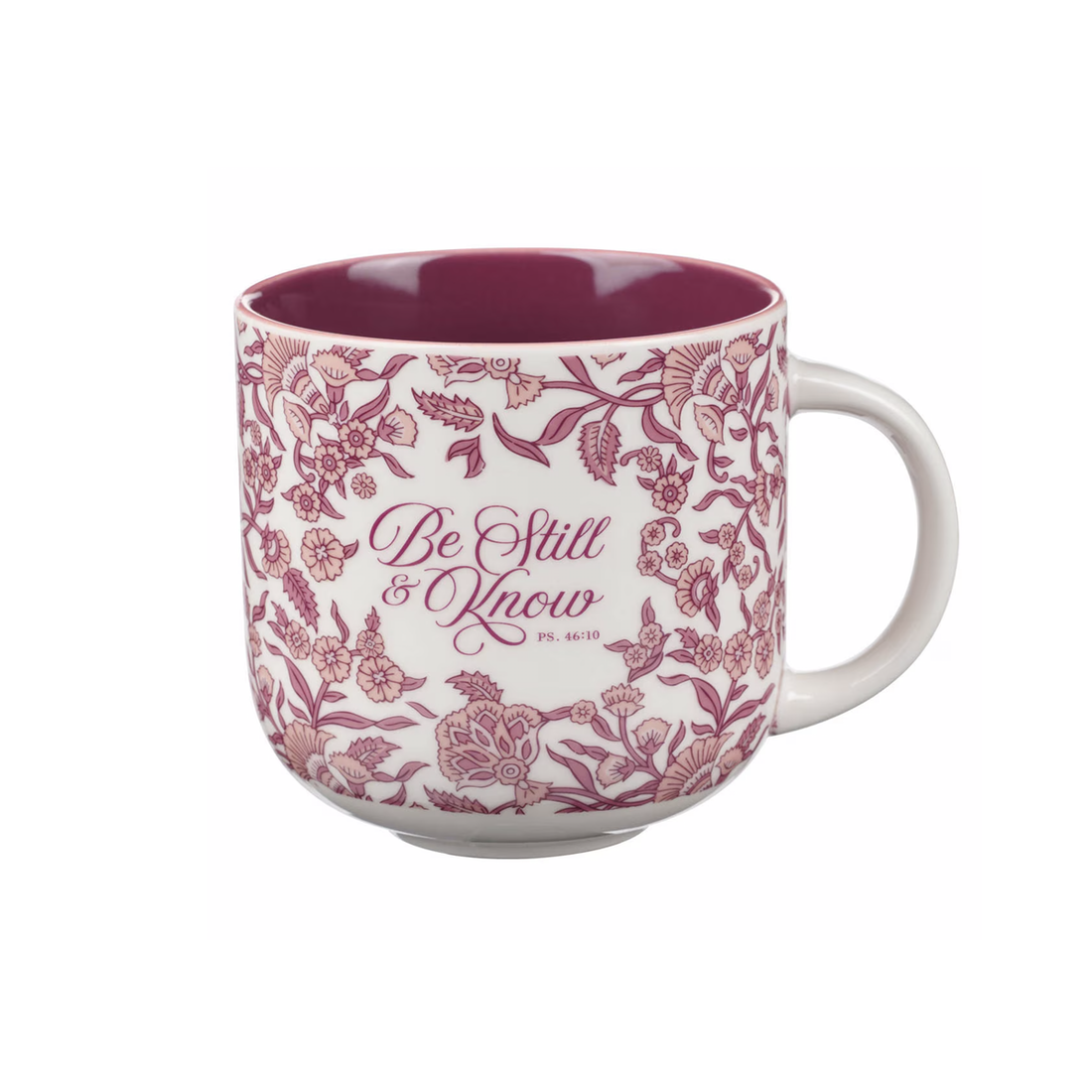 Be Still Pink Floral Ceramic Mug