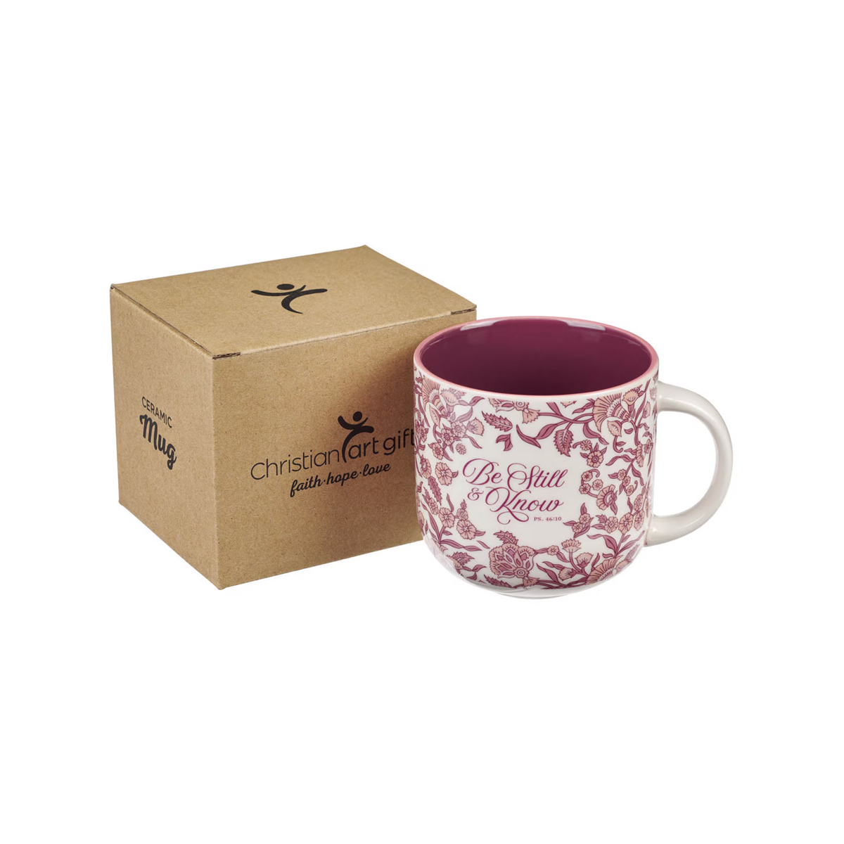 Be Still Pink Floral Ceramic Mug