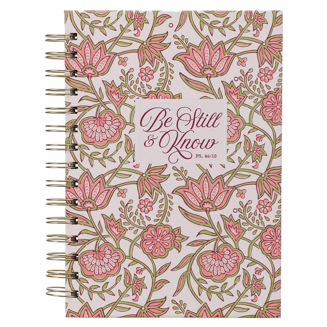 Be Still and Know Pink Spring Spiral Journal