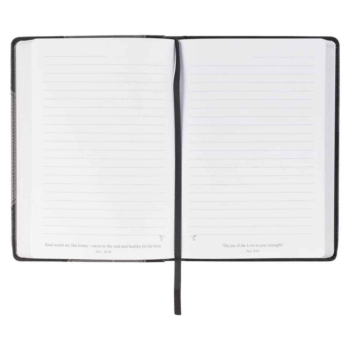 Be Strong in the Lord Black and Gray Lion Faux Leather Journal