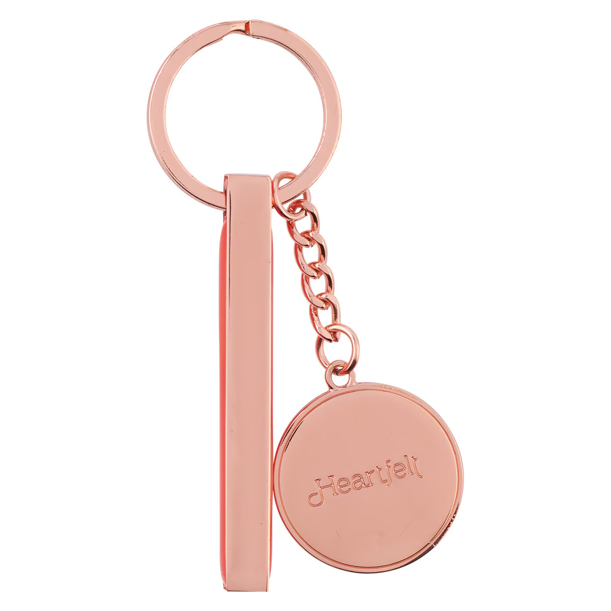 Embrace The Journey Orange Blossoms Rose Gold Key Ring