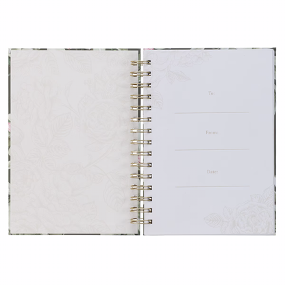 Everything Beautiful Green Wreath Spiral Journal