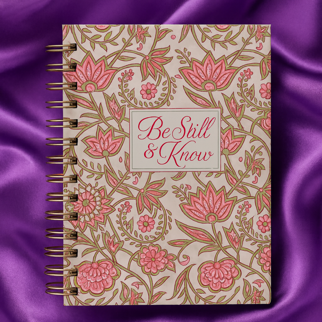 Be Still and Know Pink Spring Spiral Journal