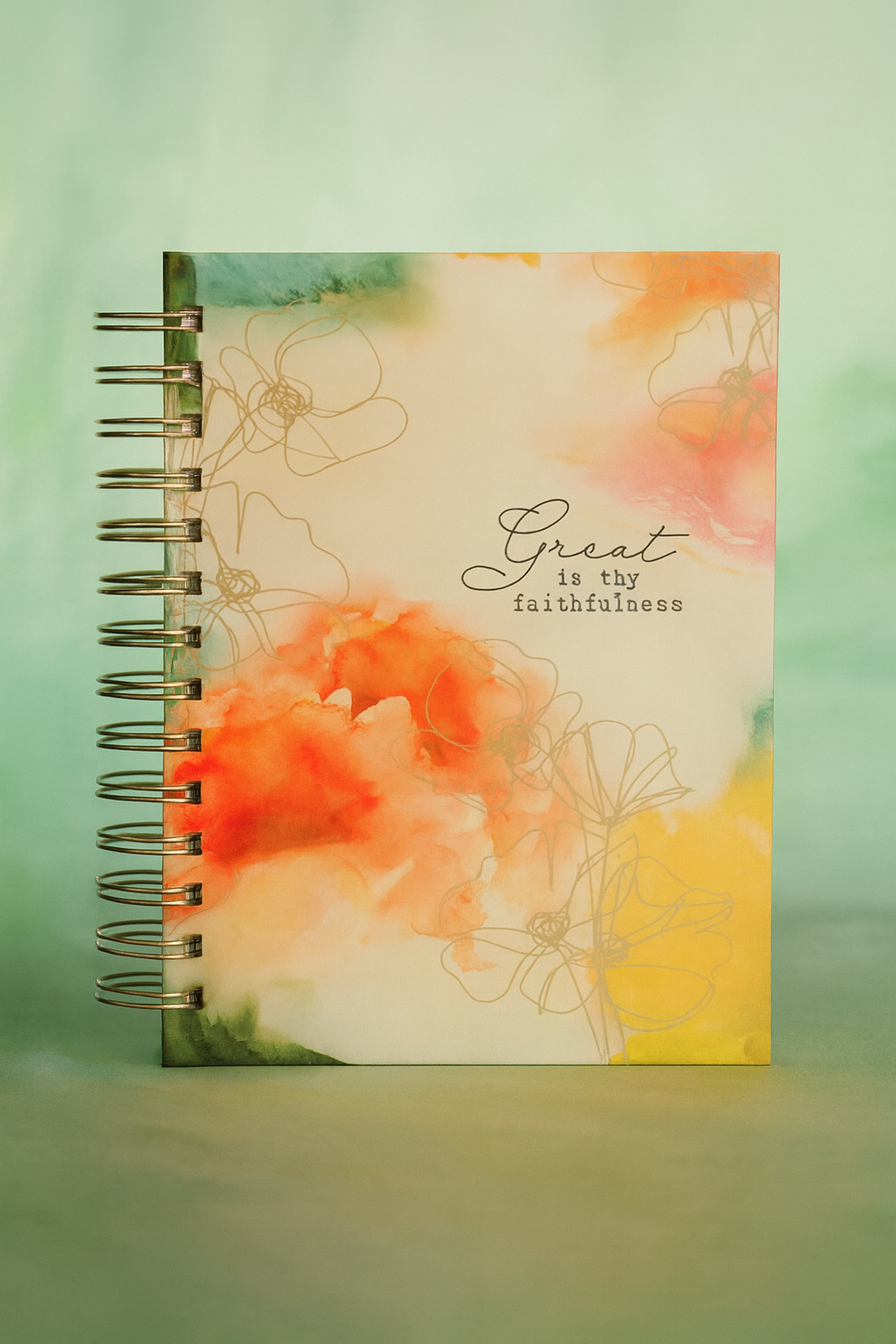 Faithfulness Pastel Meadow Spiral Journal