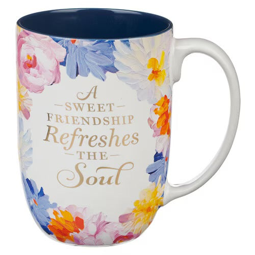 Sweet Friendship Watercolor Garden Ceramic Mug