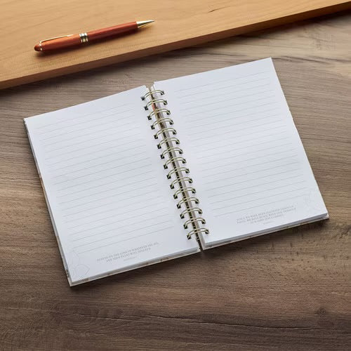 All Things for Good White Magnolia Spiral Journal - Romans 8:28