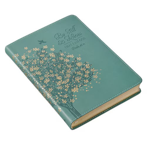 Be Still &amp; Know Teal Faux Leather Classic Journal - Psalm 46:10