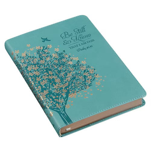 Be Still &amp; Know Teal Faux Leather Classic Journal - Psalm 46:10