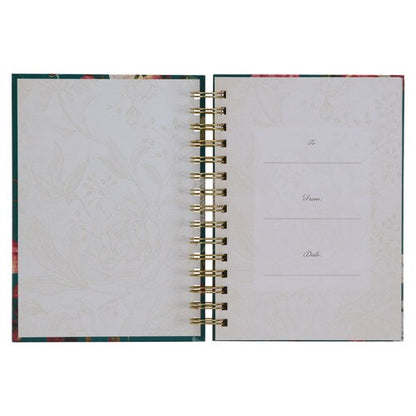 All Things are Possible Teal Tourmaline Spiral Journal - Matthew 19:26