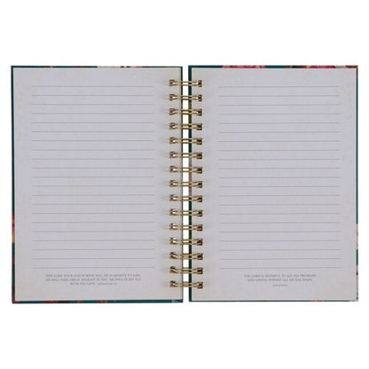 All Things are Possible Teal Tourmaline Spiral Journal - Matthew 19:26