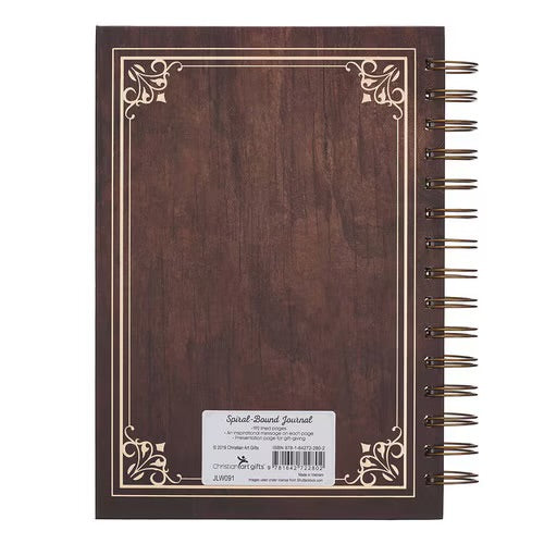 Man Of God Large Spiral Journal in Brown - 1 Timothy 6:11