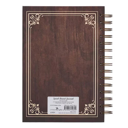 Man Of God Large Spiral Journal in Brown - 1 Timothy 6:11