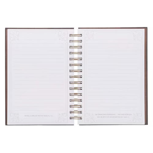 Man Of God Large Spiral Journal in Brown - 1 Timothy 6:11