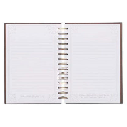 Man Of God Large Spiral Journal in Brown - 1 Timothy 6:11