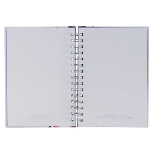 Trust in the Lord Purple Floral Garland Large Spiral Journal - Proverbs 3:5