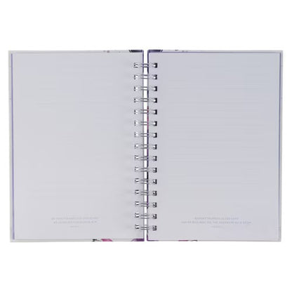 Trust in the Lord Purple Floral Garland Large Spiral Journal - Proverbs 3:5