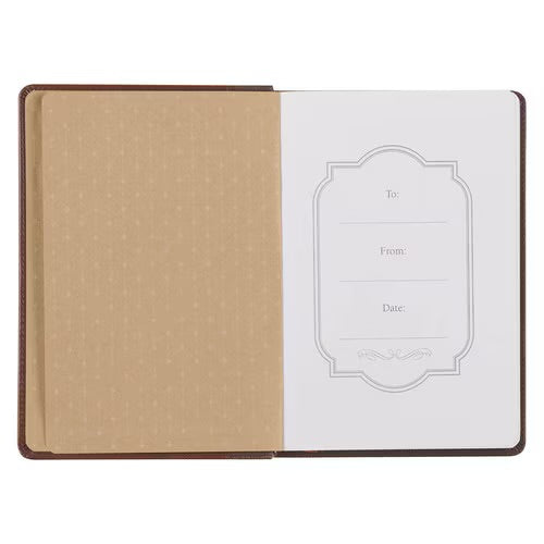 Amazing Grace Brown Crown of Thorns Classic Faux Leather Journal - Isaiah 53:3