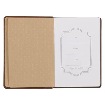 Amazing Grace Brown Crown of Thorns Classic Faux Leather Journal - Isaiah 53:3