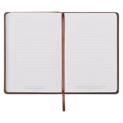 Amazing Grace Brown Crown of Thorns Classic Faux Leather Journal - Isaiah 53:3