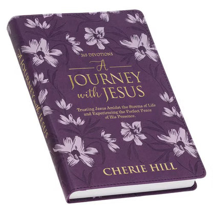 Christian Devotional Journal for Women - A Journey with Jesus Purple Faux Leather Devotional