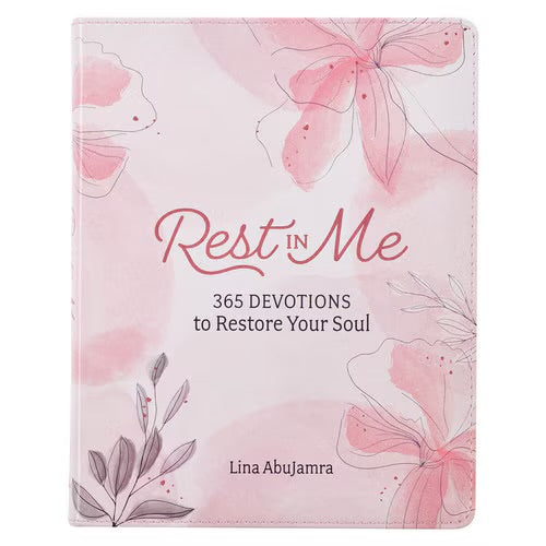 Rest in Me Pink Faux Leather 365-Day Devotional Journal