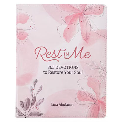 Rest in Me Pink Faux Leather 365-Day Devotional Journal
