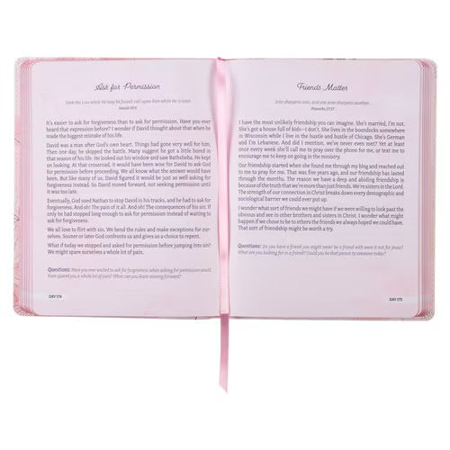 Rest in Me Pink Faux Leather 365-Day Devotional Journal