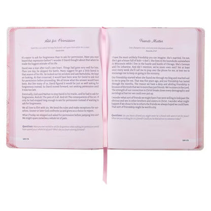 Rest in Me Pink Faux Leather 365-Day Devotional Journal