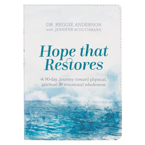 Pocket Size Christian Devotional Journal - Hope that Restores White Faux Leather Devotional