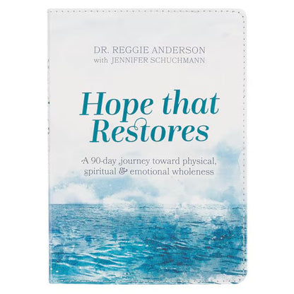Pocket Size Christian Devotional Journal - Hope that Restores White Faux Leather Devotional