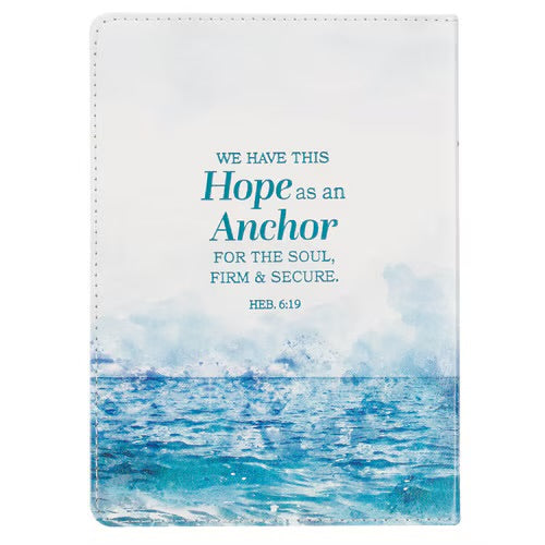 Pocket Size Christian Devotional Journal - Hope that Restores White Faux Leather Devotional
