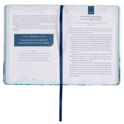 Pocket Size Christian Devotional Journal - Hope that Restores White Faux Leather Devotional