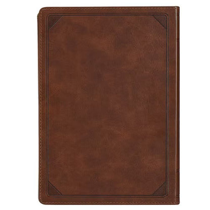 Christian Devotional Journal - Bread for the Soul Brown Faux Leather Devotional