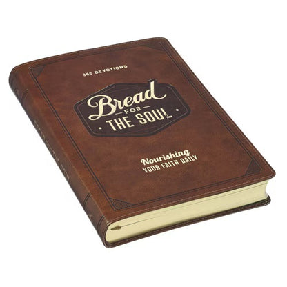 Christian Devotional Journal - Bread for the Soul Brown Faux Leather Devotional