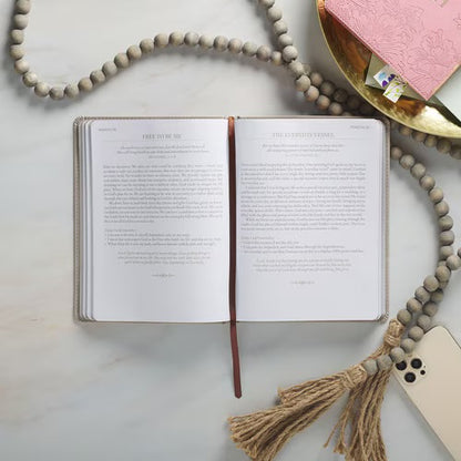 Christian Devotional Journal for Women - Ten Minutes with God for Women Taupe Faux Leather Daily Devotional