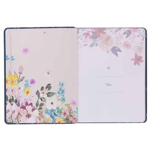 Christian Devotional Journal For Women - Find Hope Blue Faux Leather Devotional