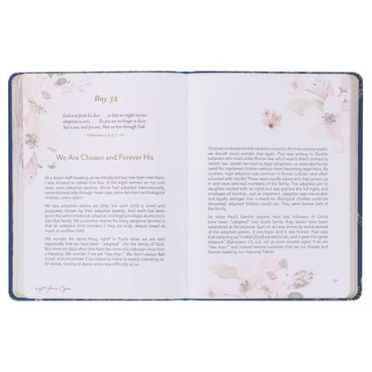 Christian Devotional Journal For Women - Find Hope Blue Faux Leather Devotional