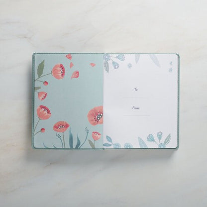 Christian Devotional Journal For Women - Find Joy Mint-Green Faux Leather Devotional
