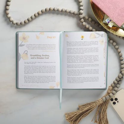 Christian Devotional Journal For Women - Find Joy Mint-Green Faux Leather Devotional