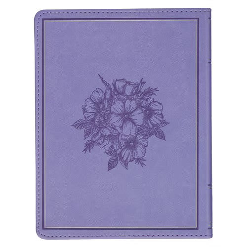 Christian Devotional Journal For Women - Trusting in God Lavender Faux Leather Devotional