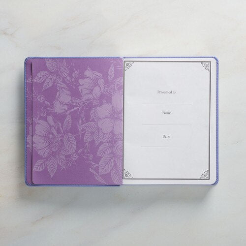 Christian Devotional Journal For Women - Trusting in God Lavender Faux Leather Devotional